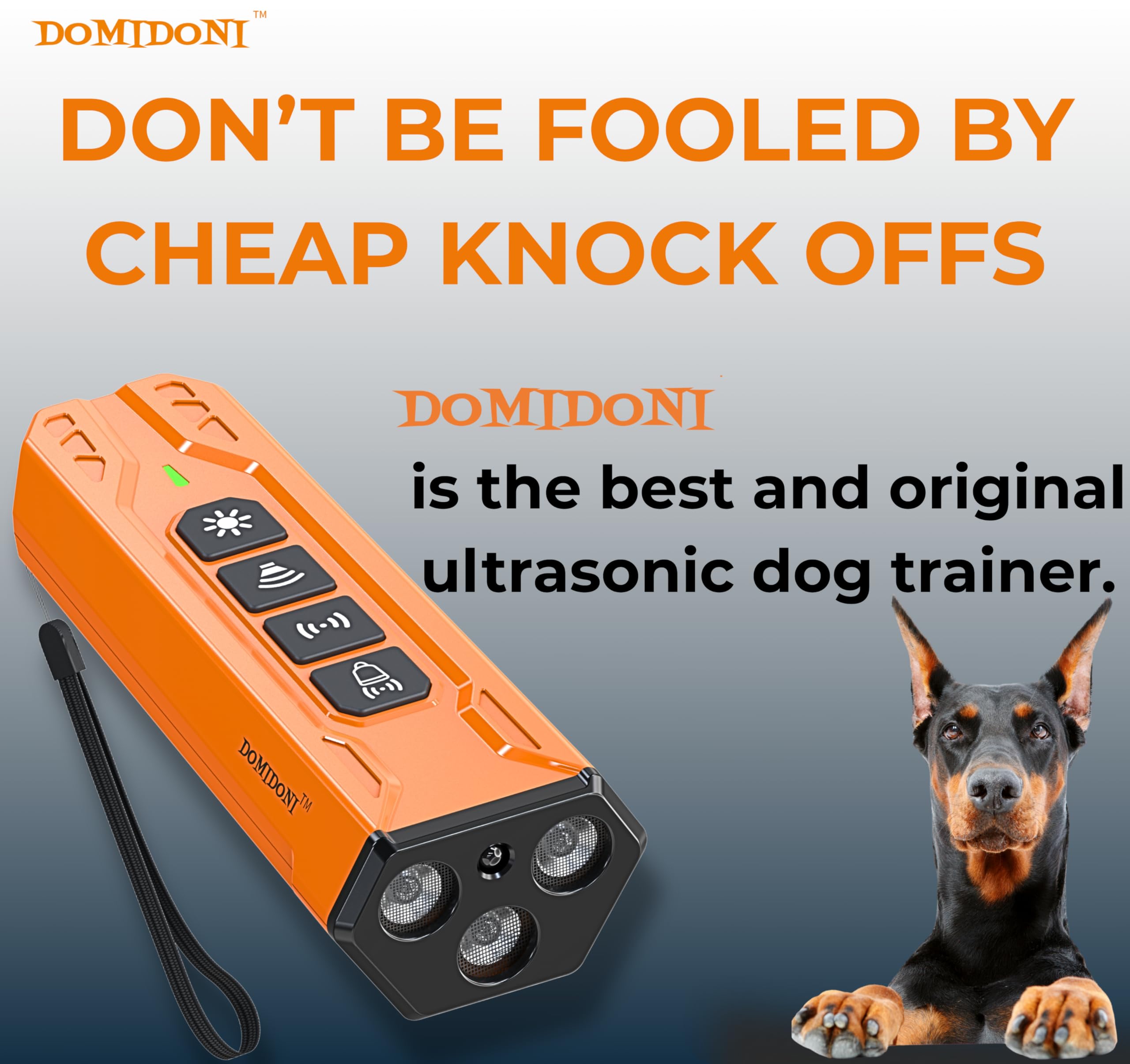 DomiDoni Alpha Pro LED light ready for evening outdoor use.