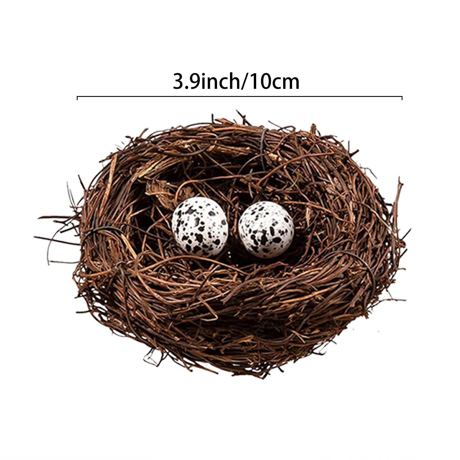 Domkier mini nest decor with dried grass texture, suitable for garden and porch accents.
