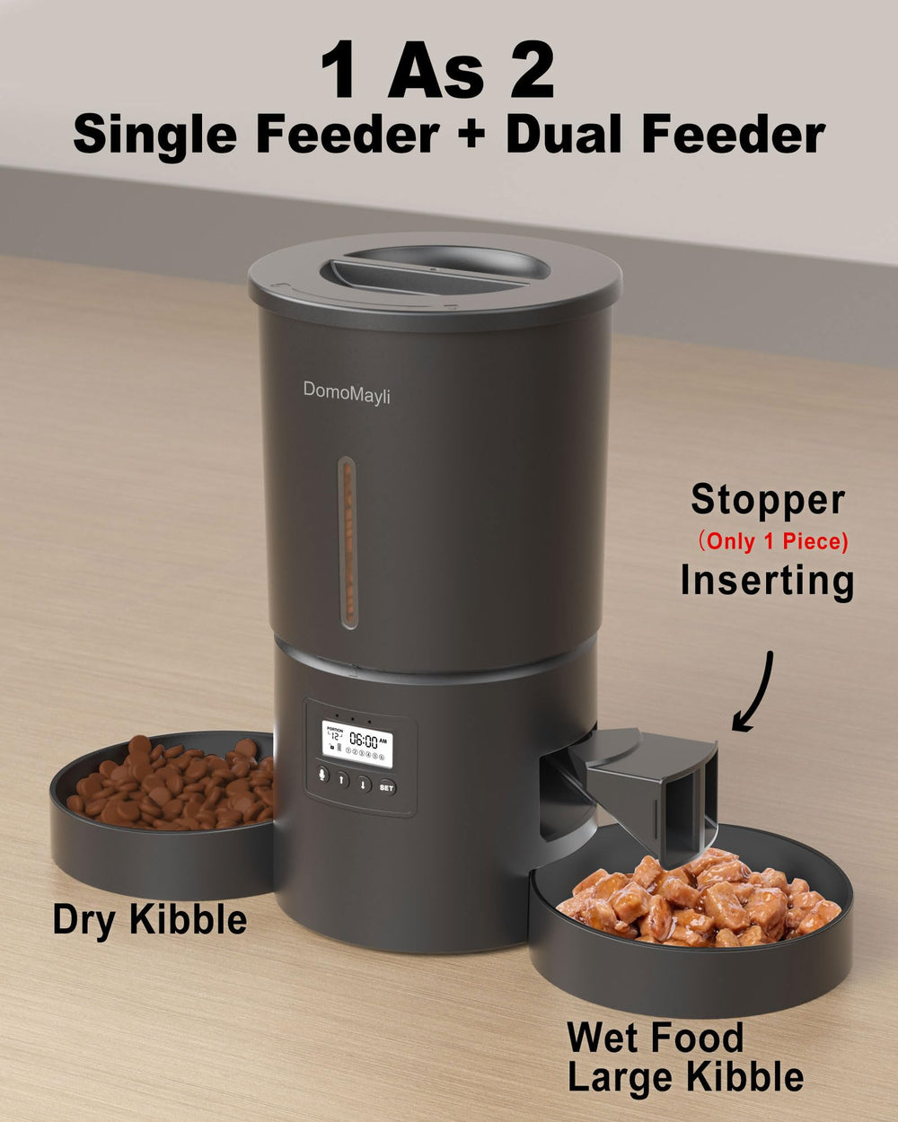 DomoMayli desiccant bag holder keeping kibble fresh and dry