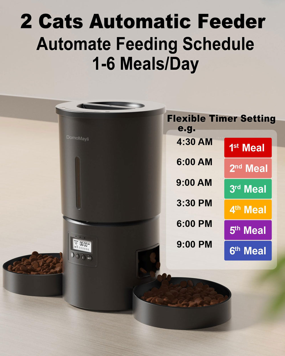 DomoMayli dual bowls setup demonstrating shared dining and portion guidance