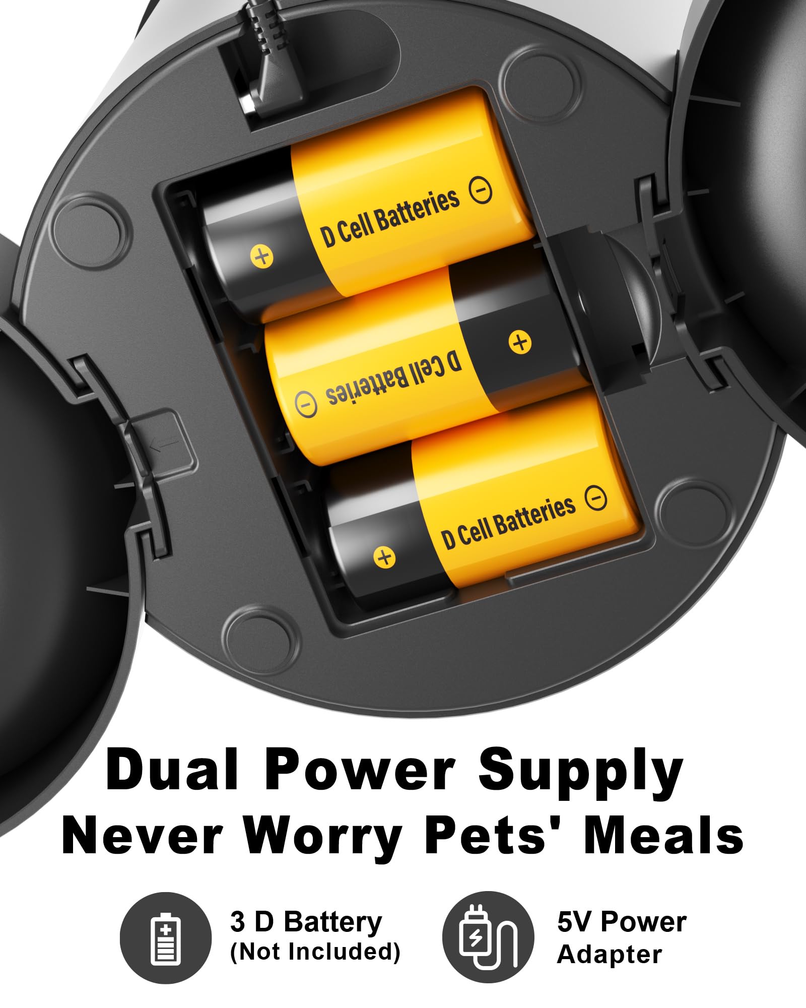 DomoMayli dual-power supply providing USB power with battery backup