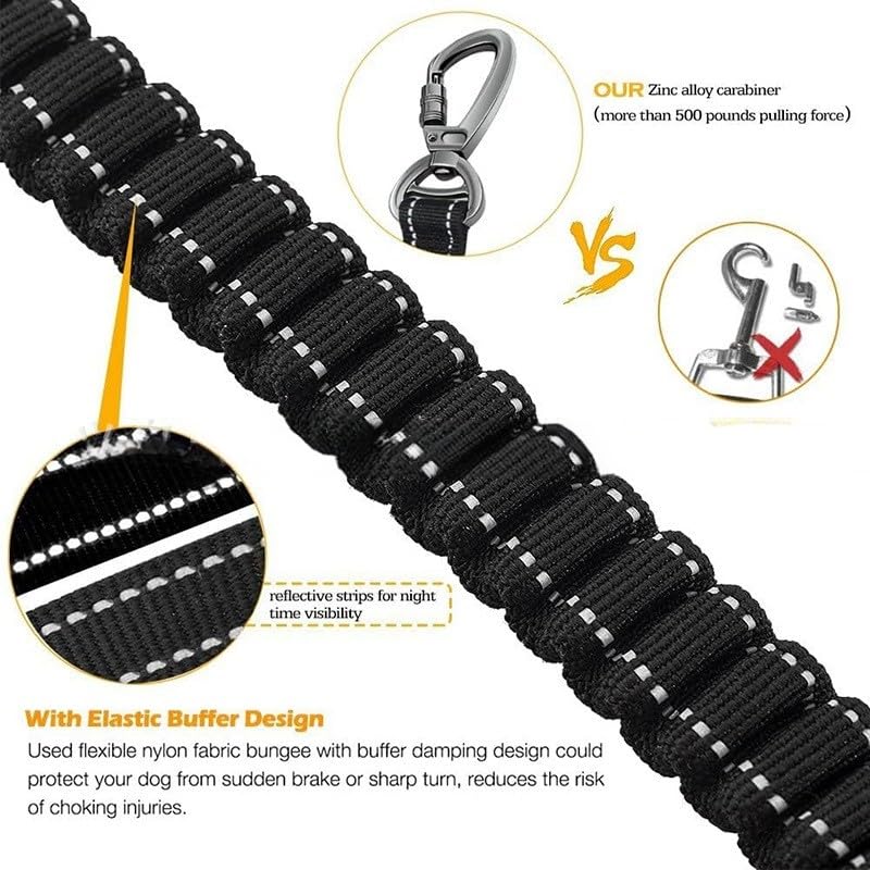 Domsimy 6ft leash up to 110lbs capacity demonstrates sturdy control.
