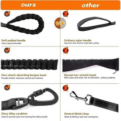 Domsimy dual-handle control close-up shows quick-grab feature for near-collar safety.