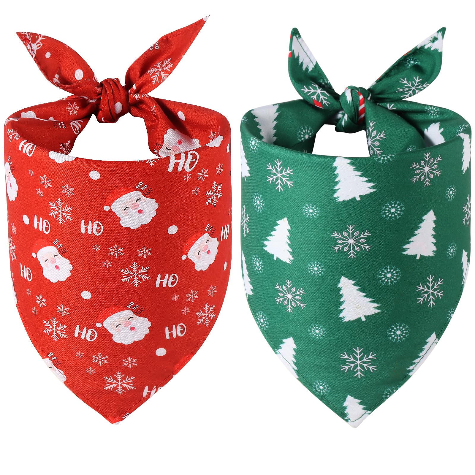 Doncida Christmas dog bandanas with Santa and reindeer patterns for festive photoshoots