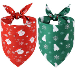 Doncida Christmas dog bandanas with Santa and reindeer patterns for festive photoshoots