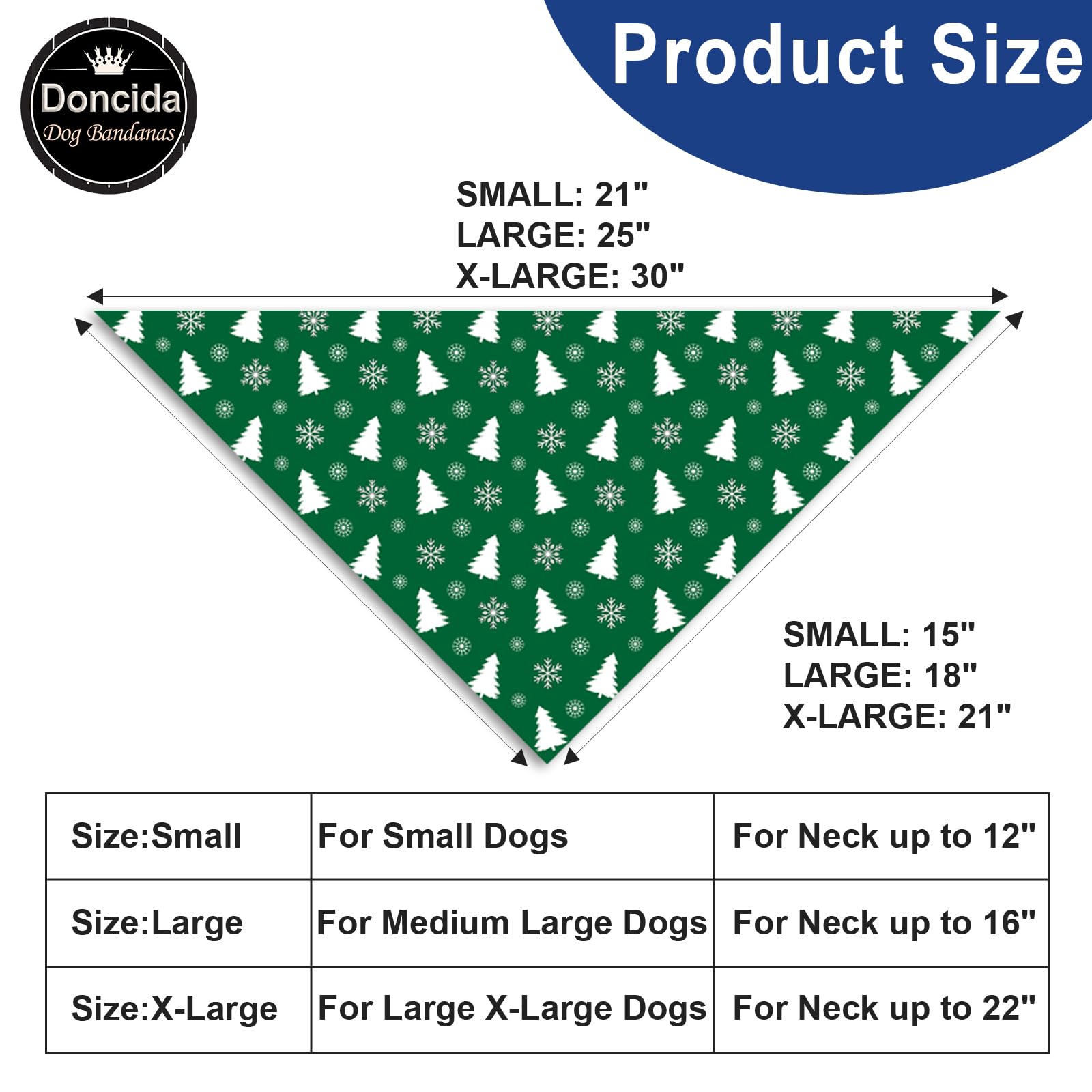Doncida dog bandana easy to tie design for secure all day wear