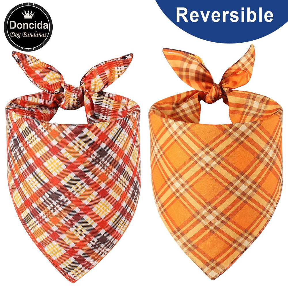 Doncida fall leaves pattern bandana enhances autumn walks with a seasonal flair.