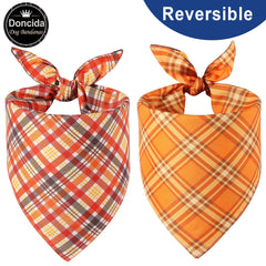Doncida fall leaves pattern bandana enhances autumn walks with a seasonal flair.