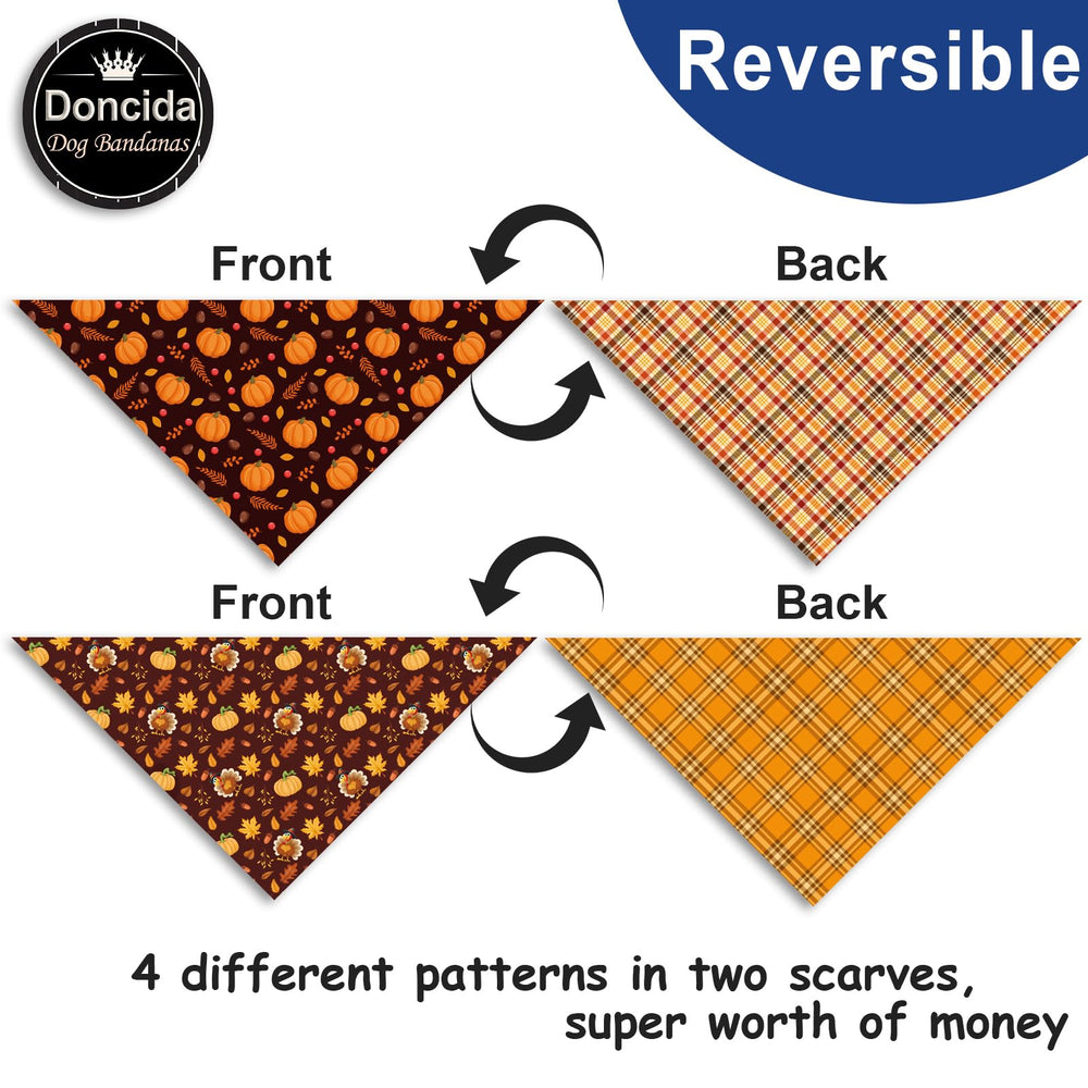 Doncida gourds pattern bandana coordinates with other fall outfits for mixed-pattern styling.