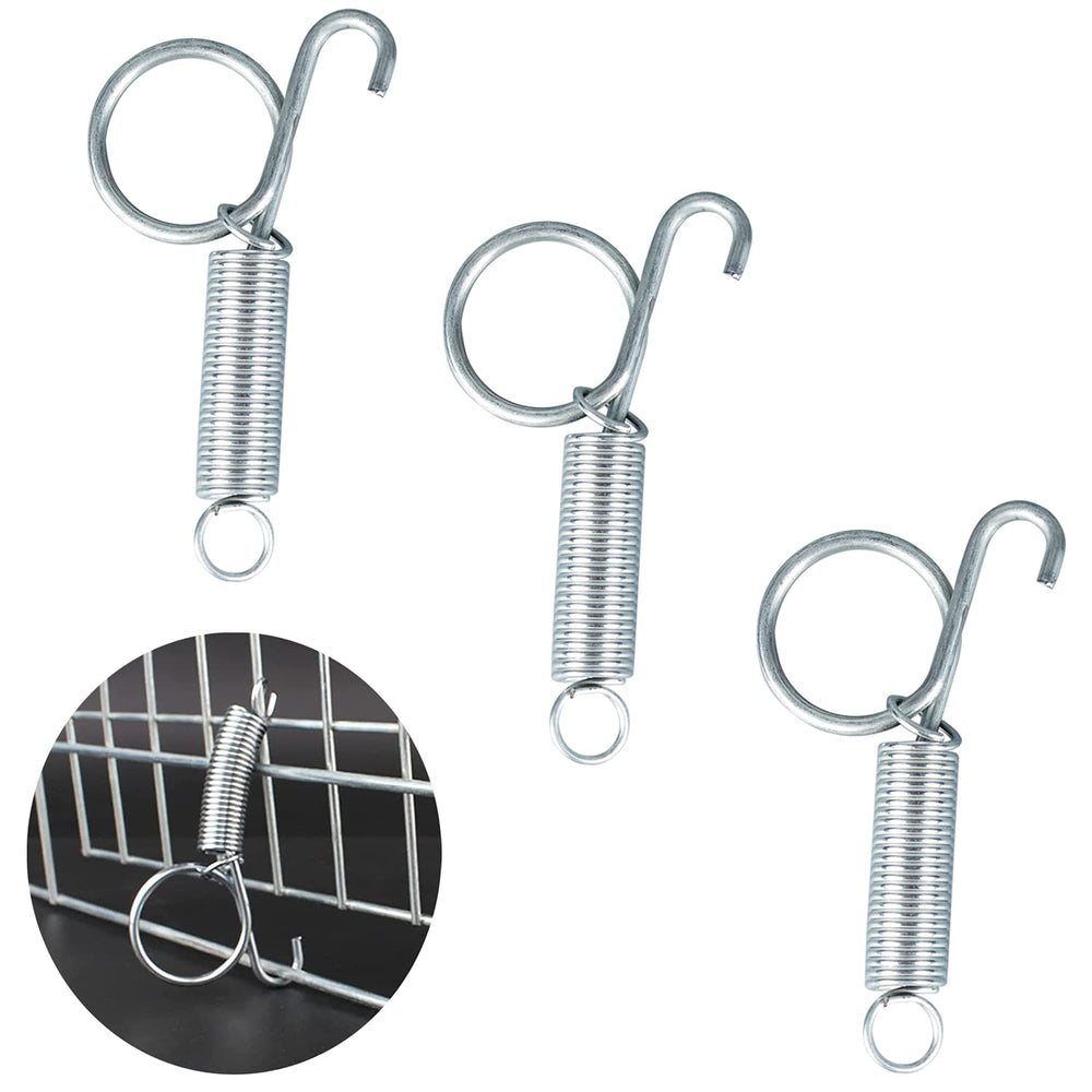 Dong Huang 4pcs 75mm metal finger spring latch hook secures pet cages.