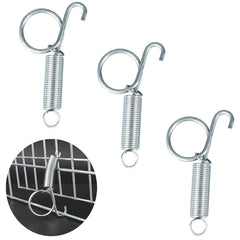 Dong Huang 4pcs 75mm metal finger spring latch hook secures pet cages.