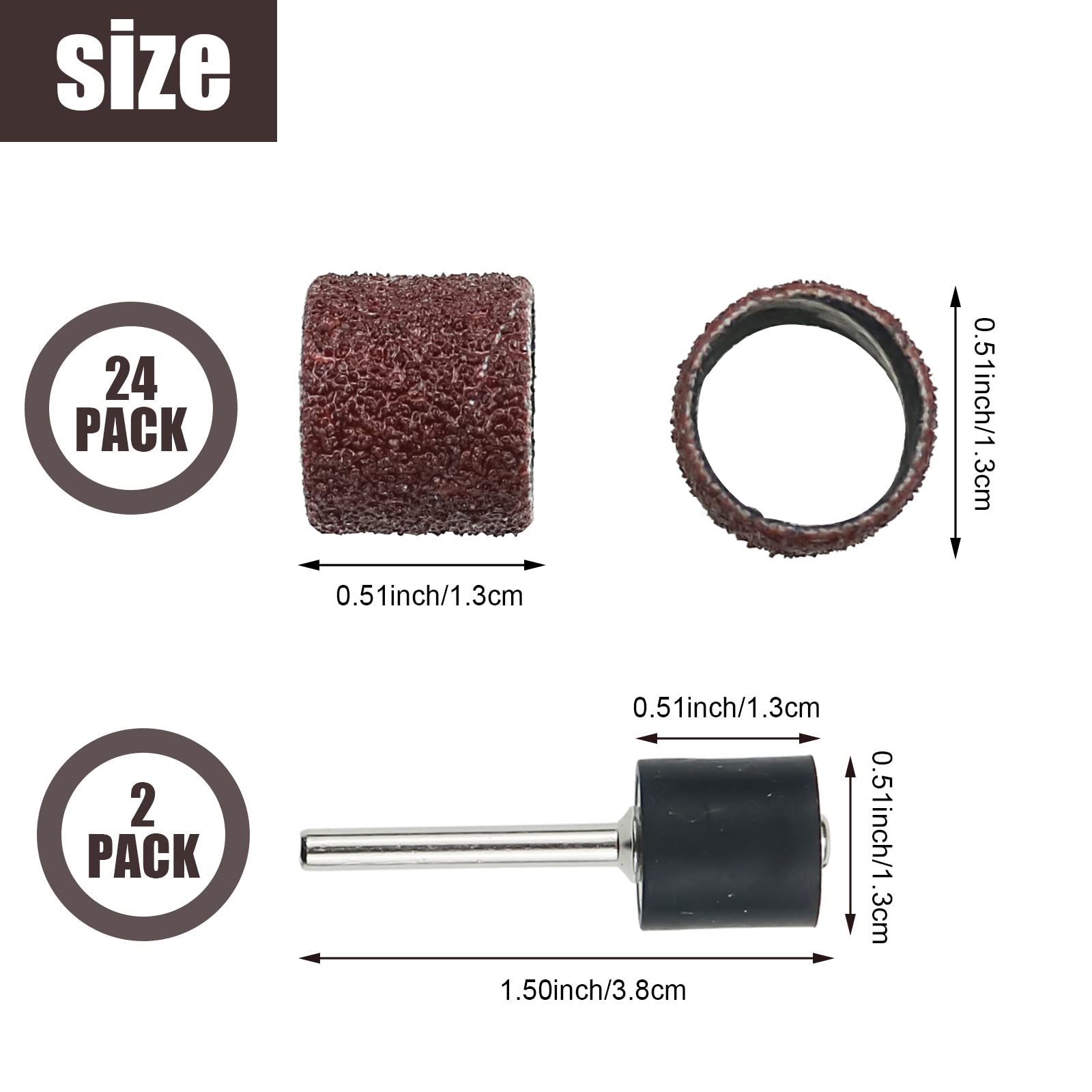 DonLeeving nail grinder replacement kit 120-grit bands for precise nail shaping