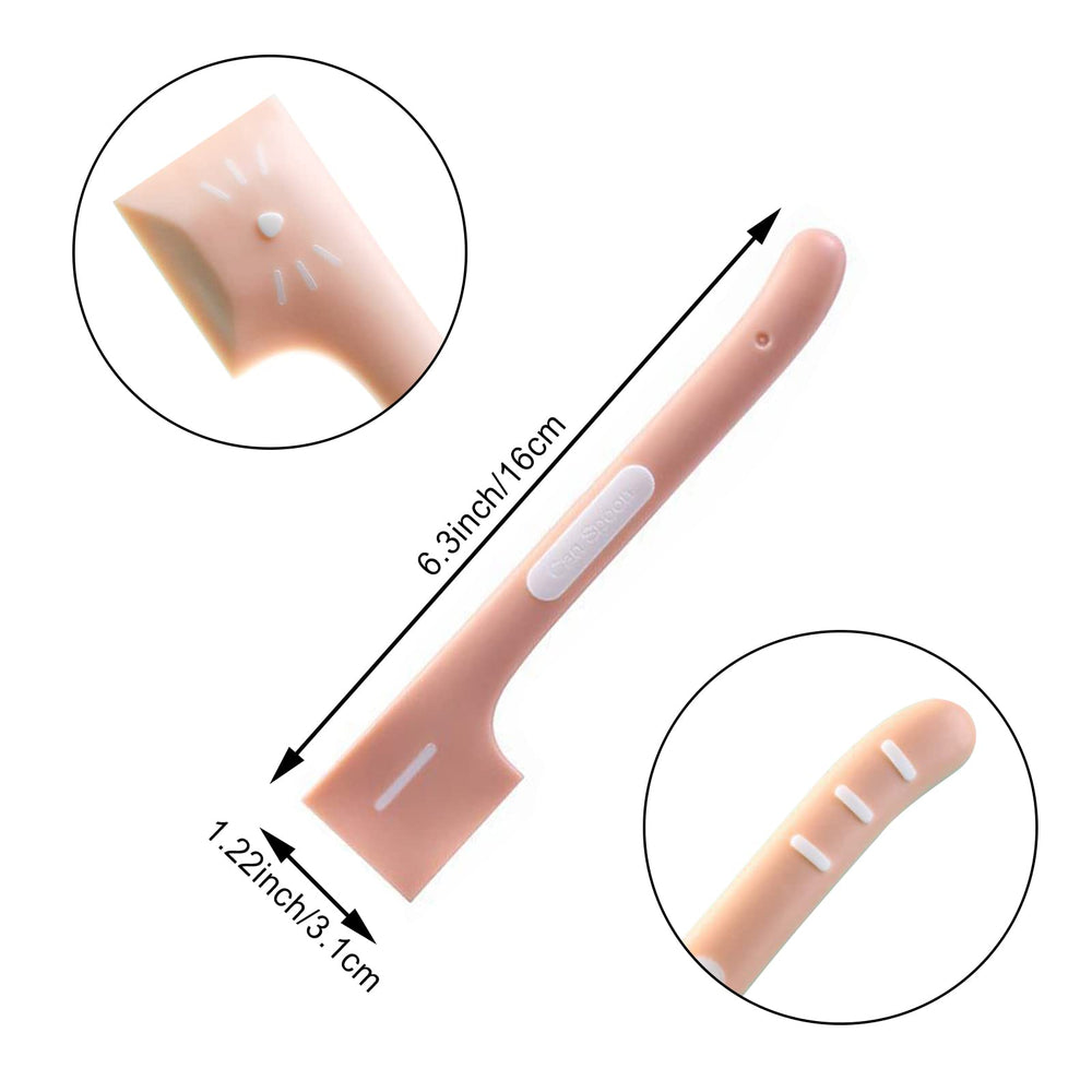 DonLeeving pink spoon with square head offers larger capacity for easy serving.