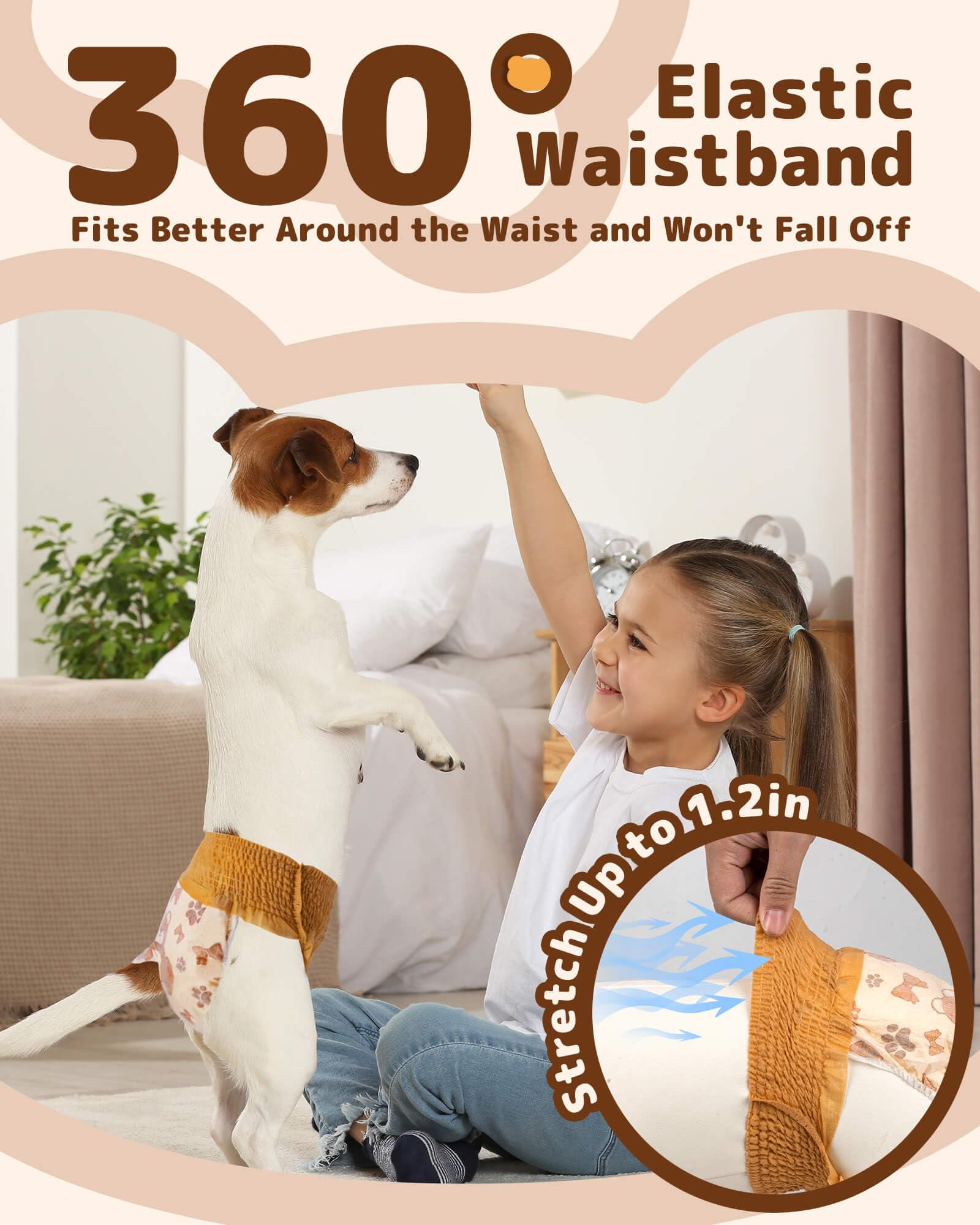 Dono disposable dog diapers leak-proof edge keeps space clean during travel or daily trips