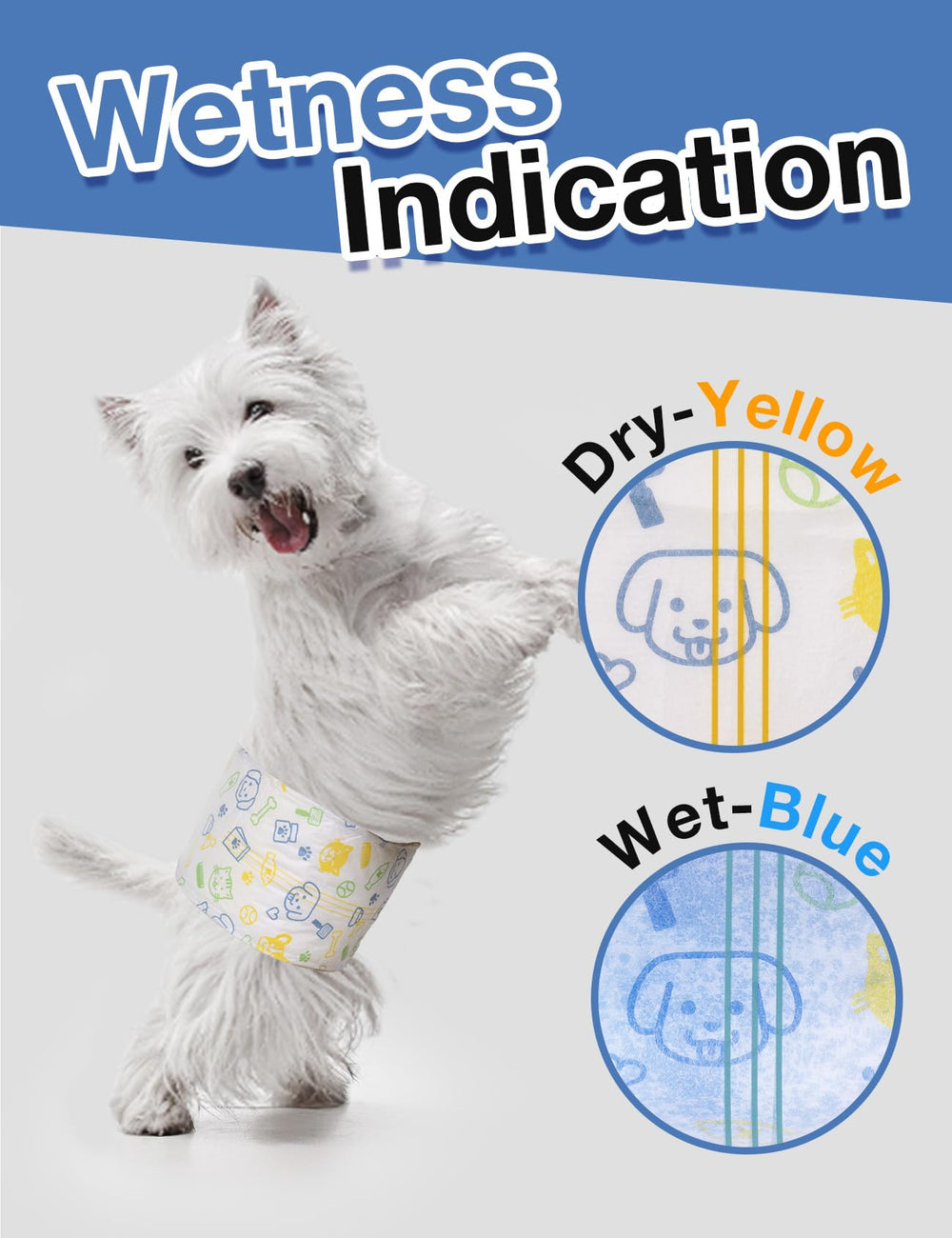 Dono disposable male dog diapers offer adjustable fasteners and breathable material for a secure fit.