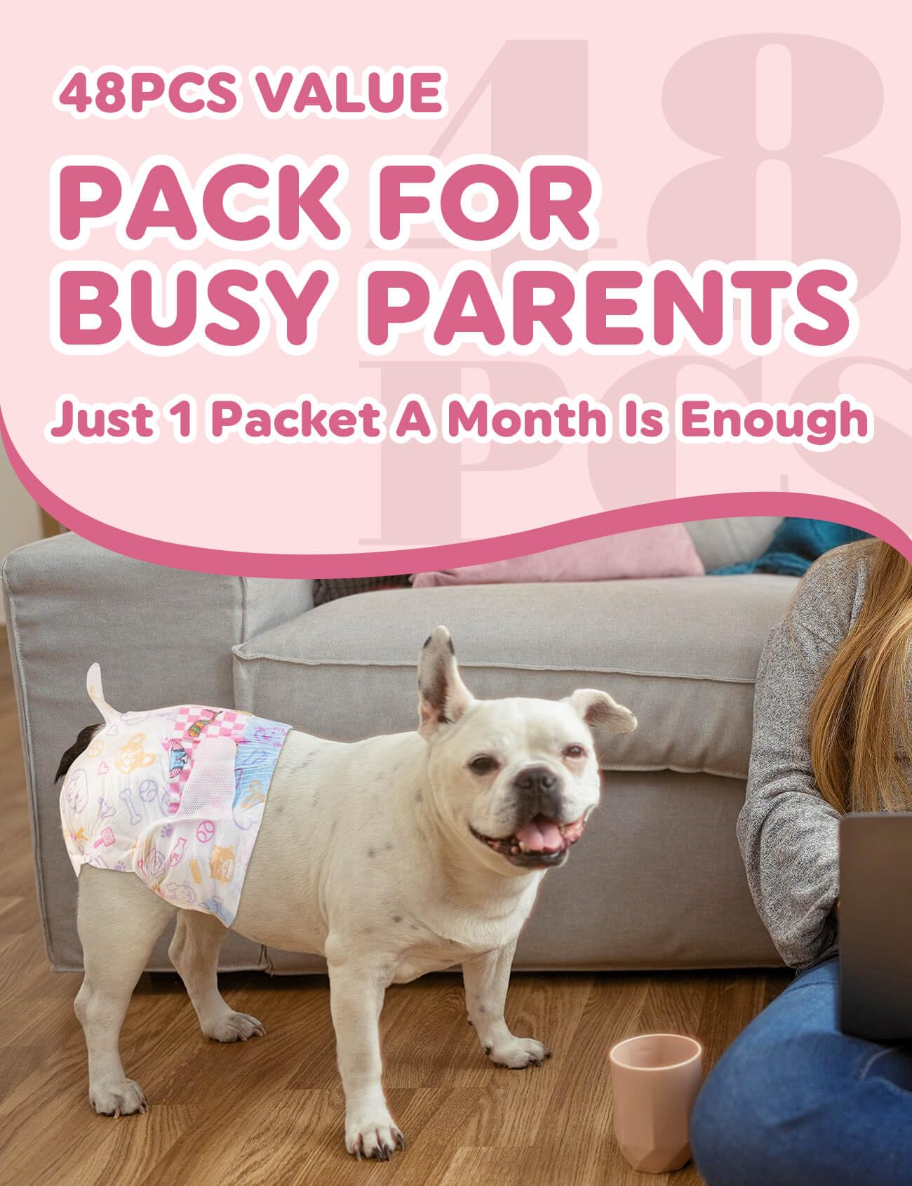Dono Dog Diapers 360° leak protection during movement