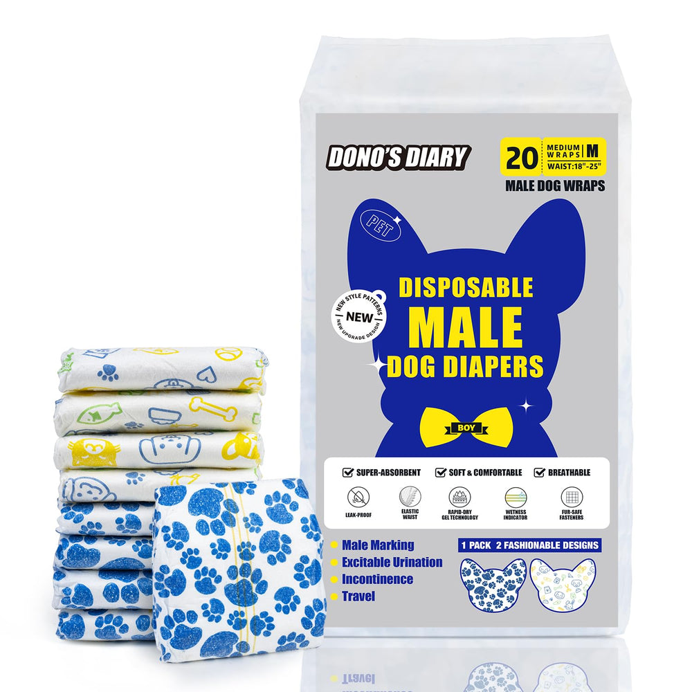 Dono Dog Diapers elastic waistband maintains secure, comfortable fit
