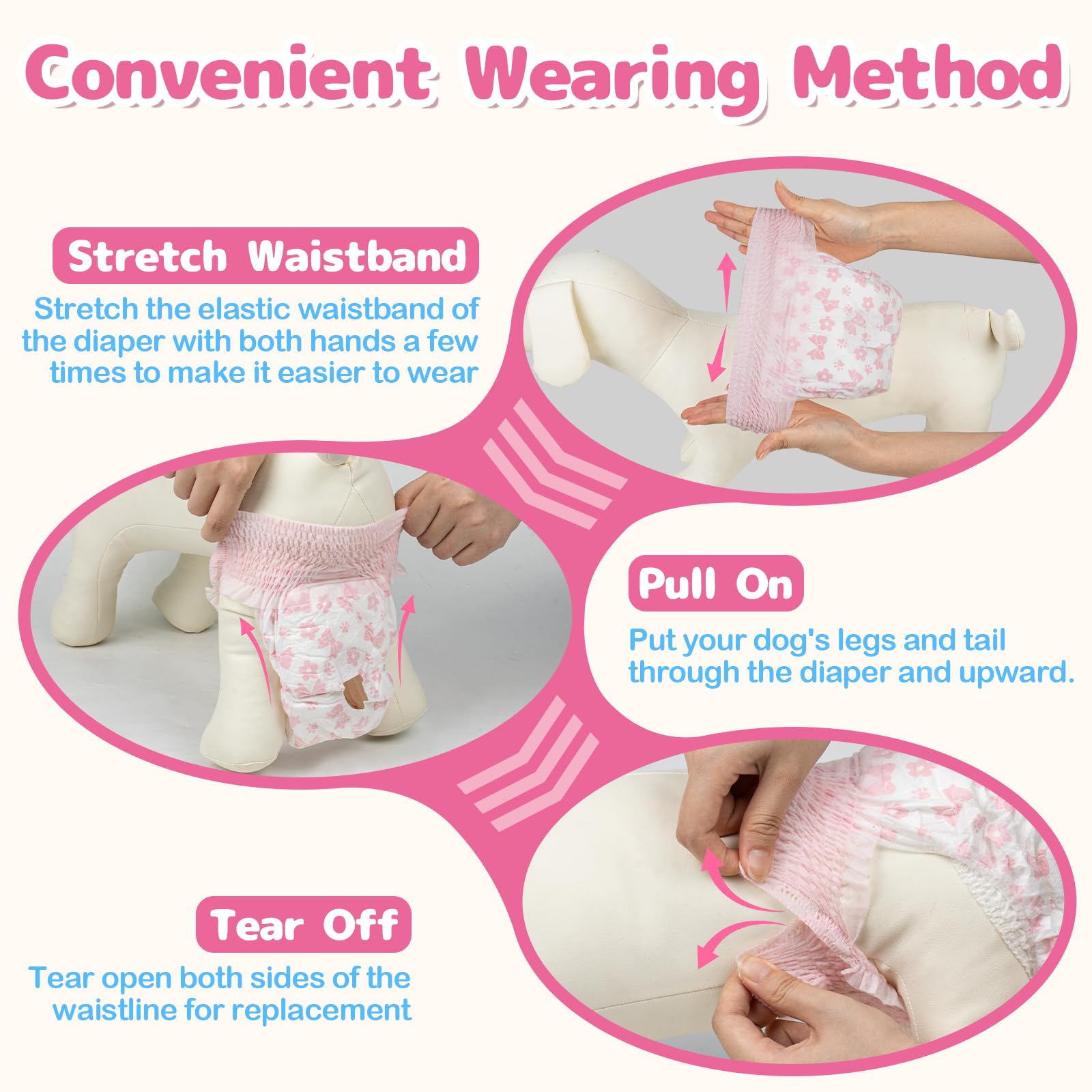 Dono dog diapers ideal for heat and travel-friendly protection on outings.