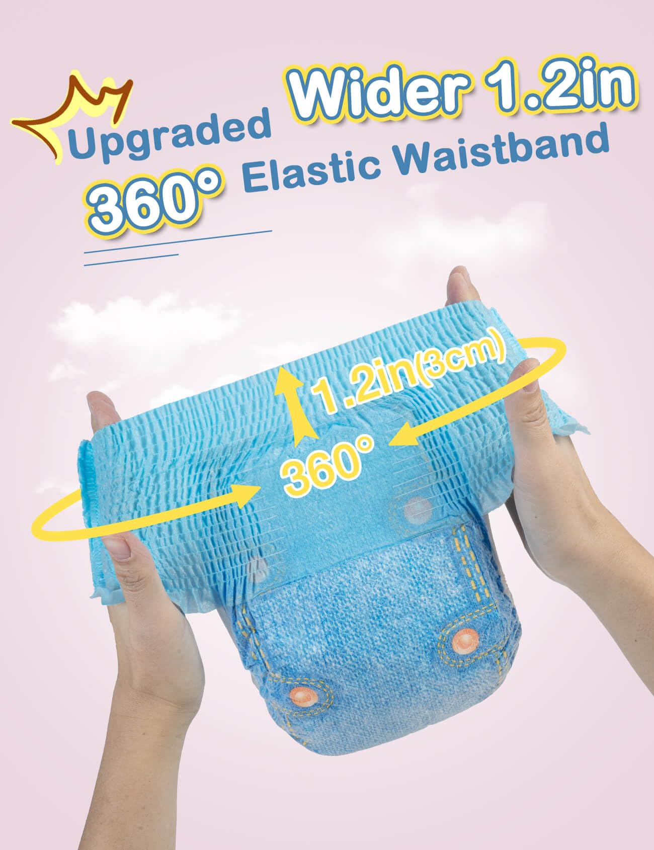 Dono dog diapers leak-proof edge helps prevent spills during outings.