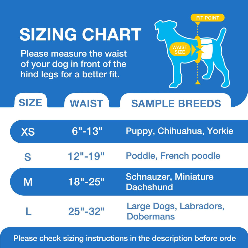 Dono dog diapers small size fits waist 12 to 19 inches for small dogs.