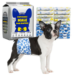 Dono dog diapers small wrap on dog offers secure fit for male dogs and helps prevent messes.