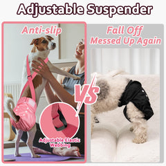 Dono medium size dog diaper waist measurement guide for secure fit.