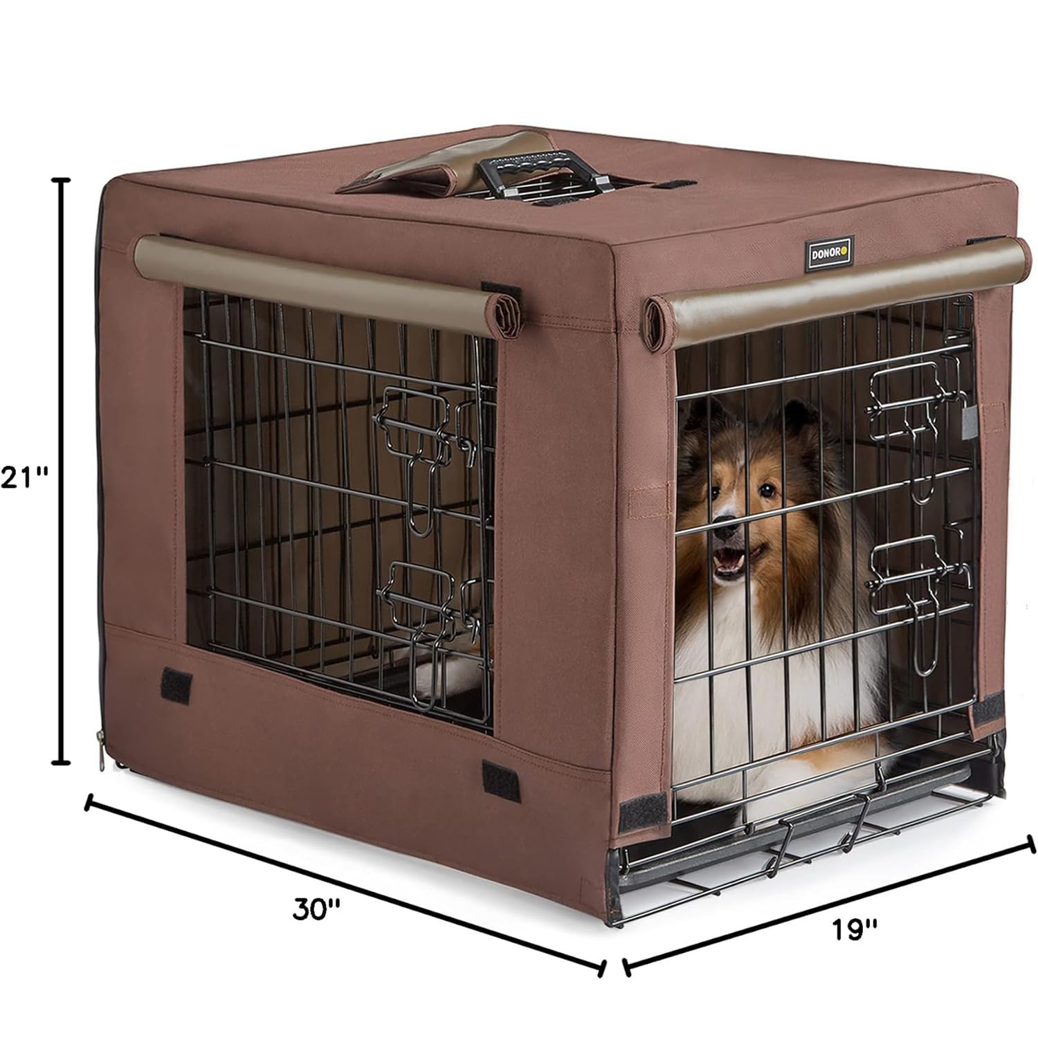 Donoro collapsible metal frame for compact storage when not in use.