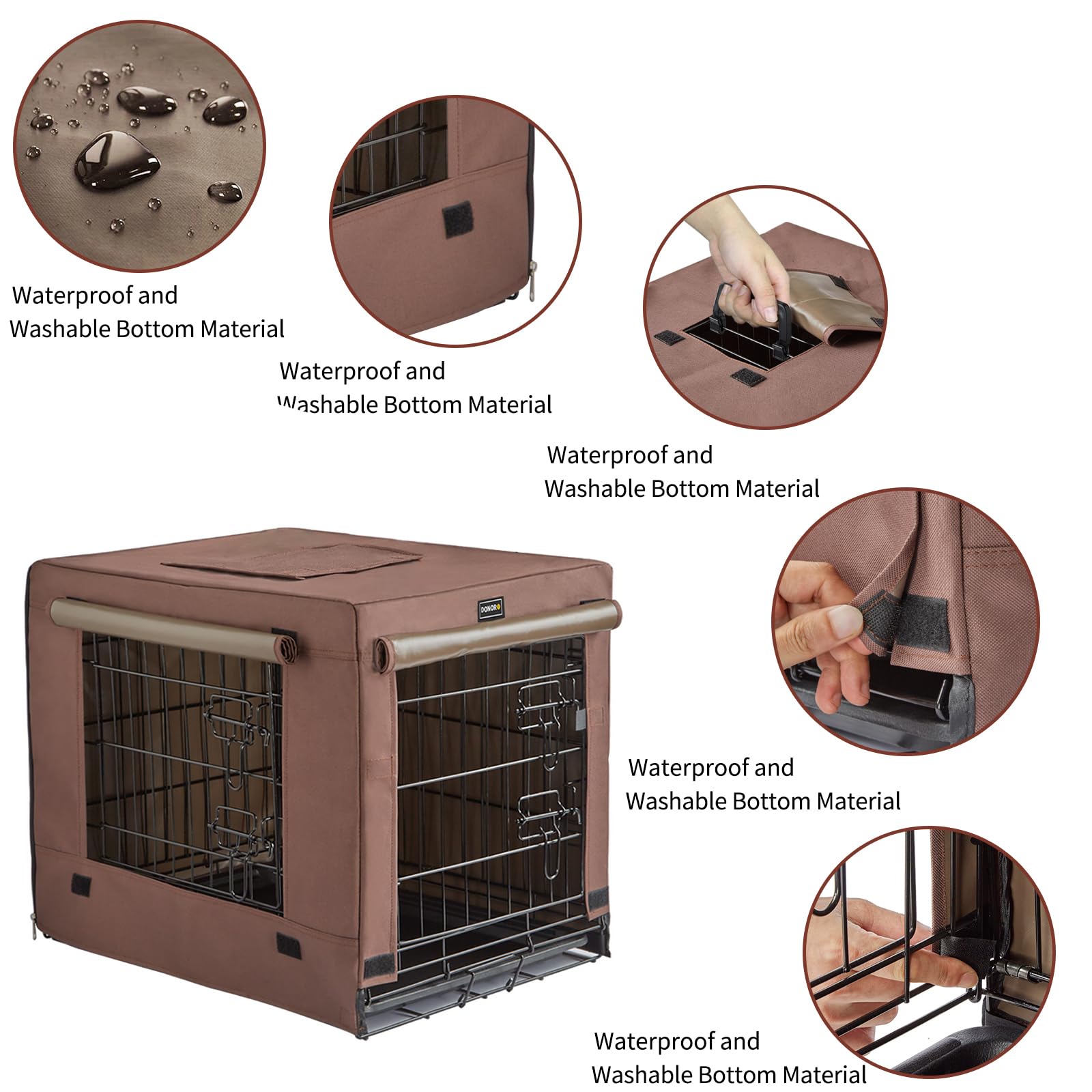 Donoro waterproof 600D cover for quick crate concealment and tidy space.