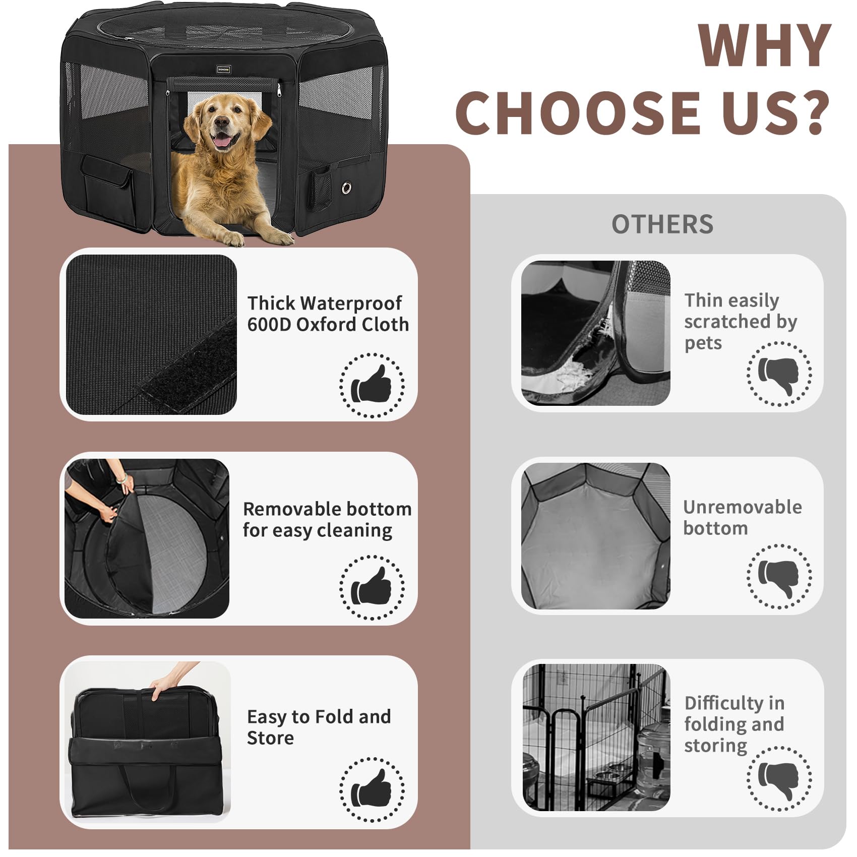 Donoro playpen-indoor-outdoor-use supports versatile setups at home or away.