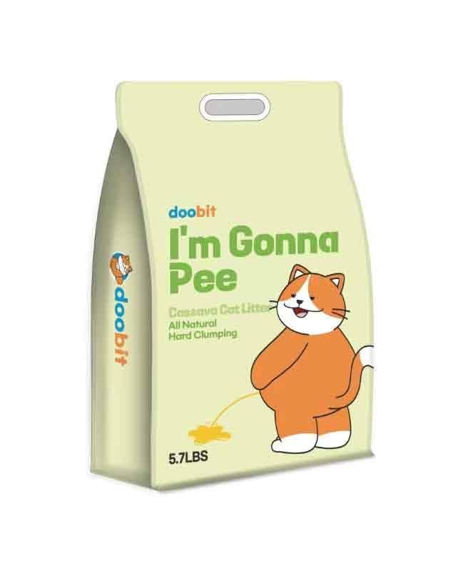 DOOBIT cassava litter small-particle mix shows enhanced absorption and odor control.