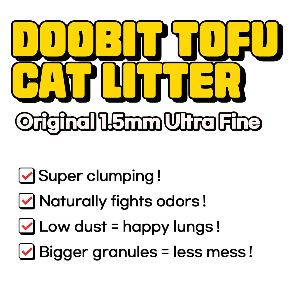 DOOBIT tofu cat litter clumping action demonstrates fast, strong clumps