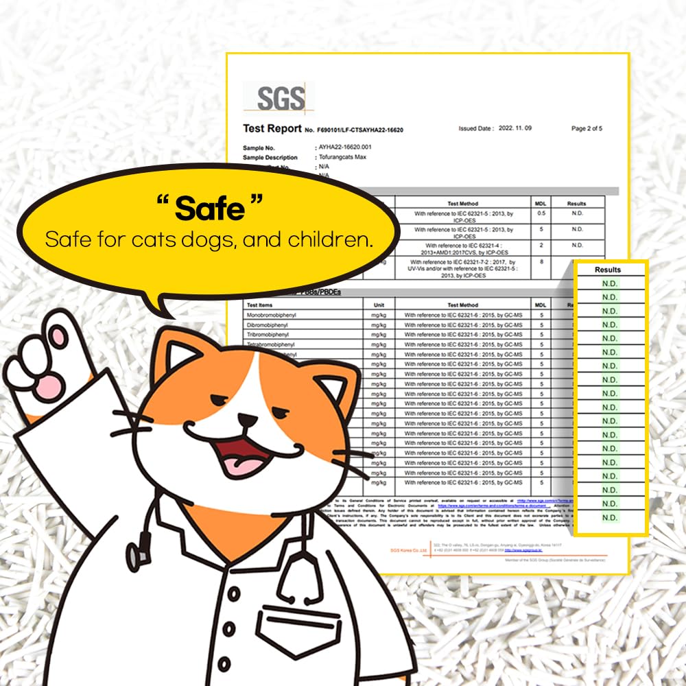 DOOBIT tofu cat litter natural odor control with milk fragrance