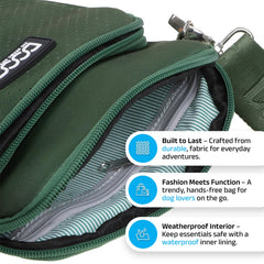 DOOG Walkie Bag shows a water bottle holder for on the go hydration.