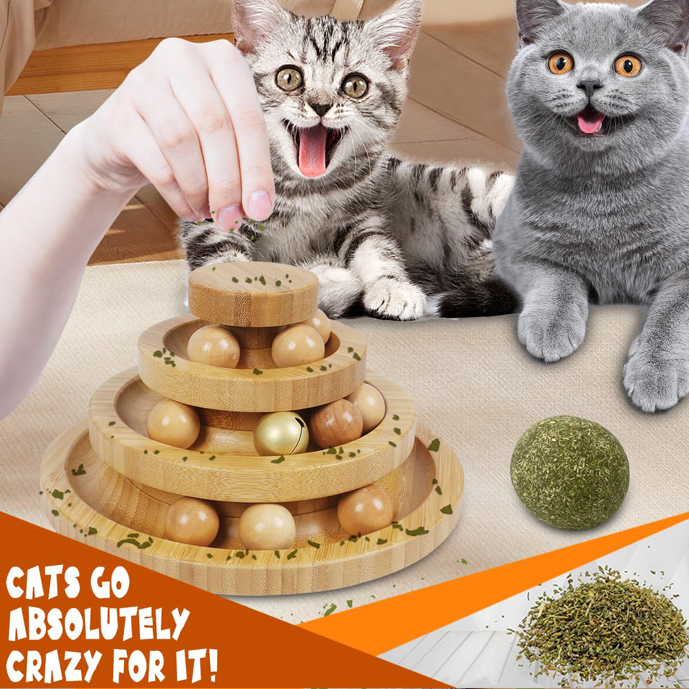 DoogCat Cat Ball Track bells offer alternative attention-grabbers during play.