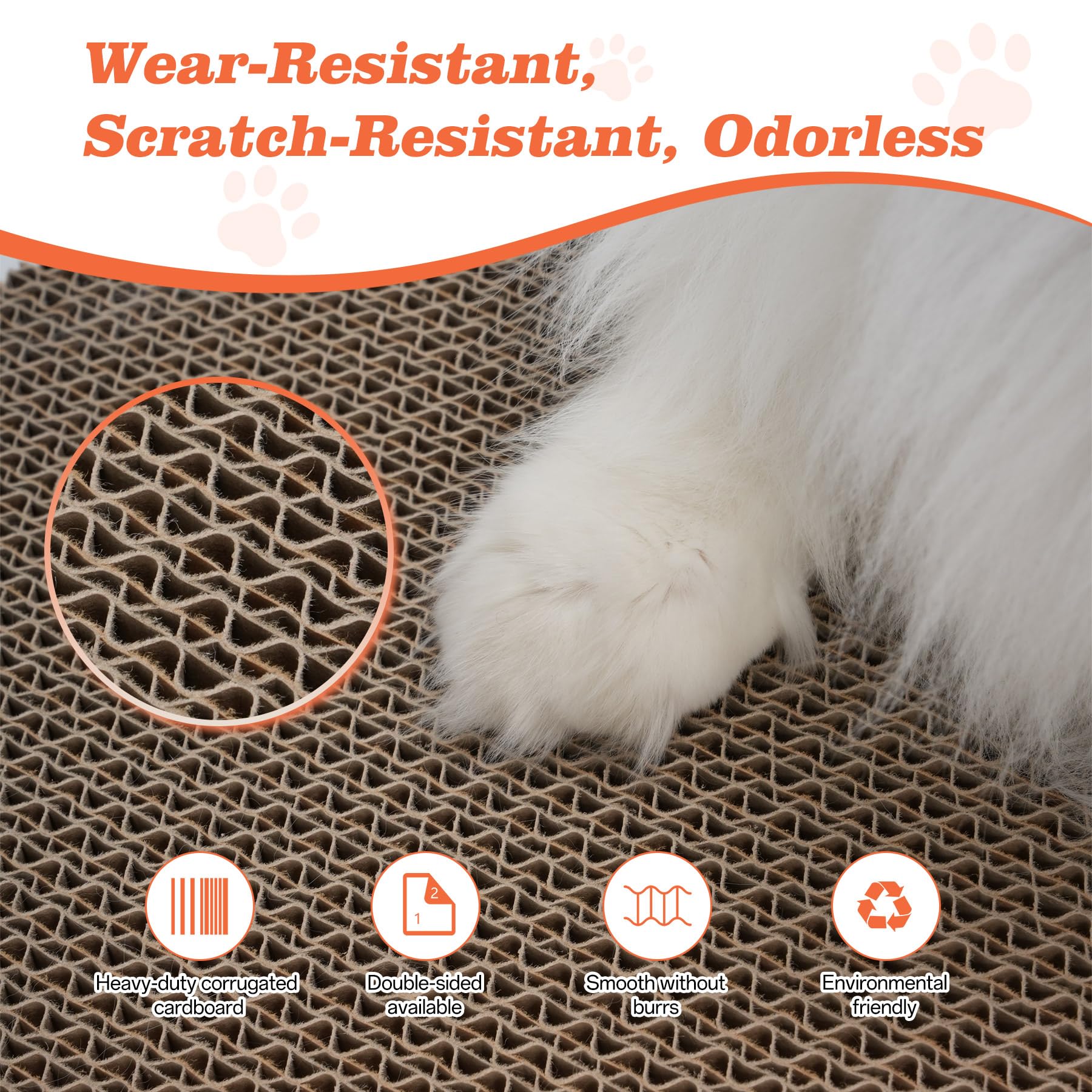 DOOKRON Cat Scratcher Boat package—includes extra boards and five-pack pads.
