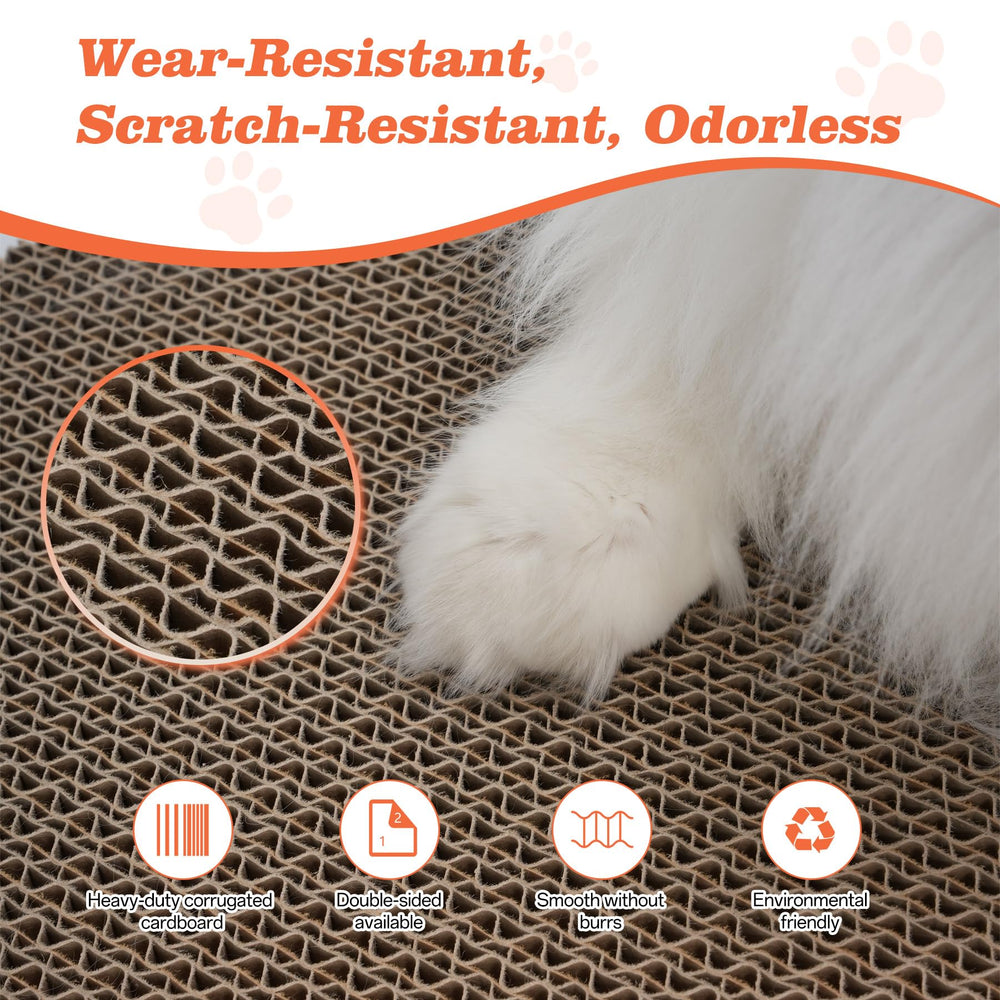DOOKRON Cat Scratcher Boat package—includes extra boards and five-pack pads.