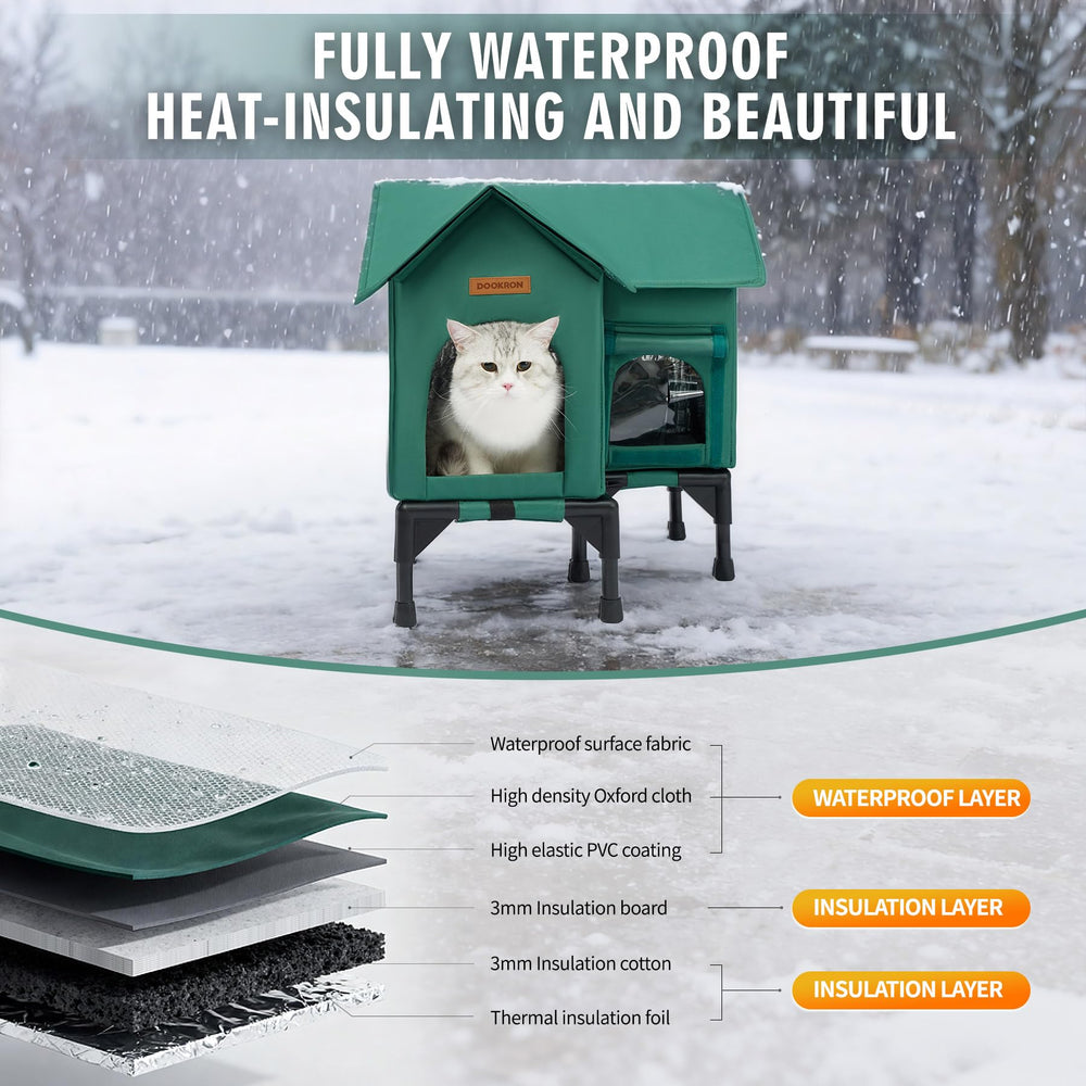 DOOKRON insulated shelter side with waterproof coating for rain protection