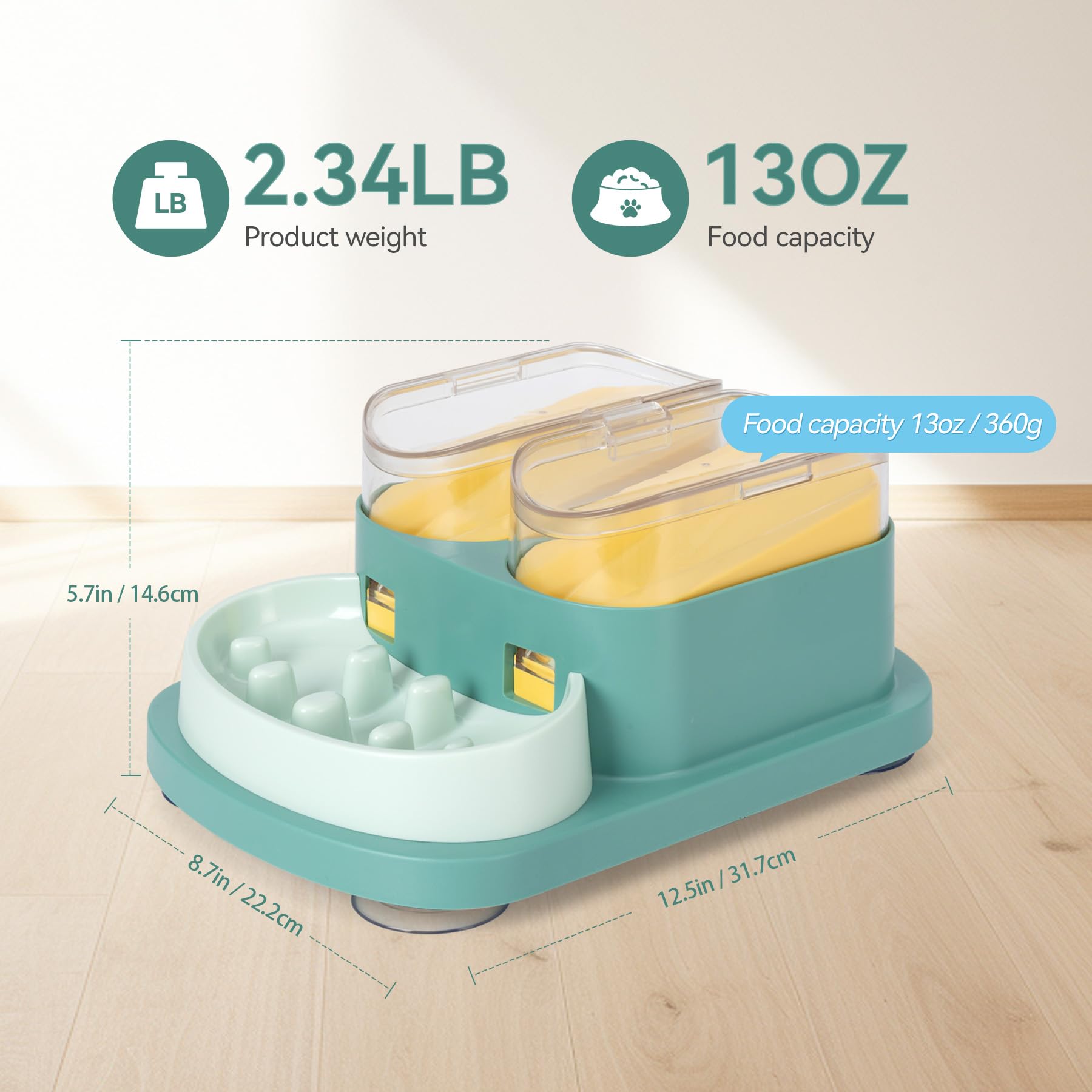 DOOKRON puzzle feeder anti-slip suction ensures stability on carpets.