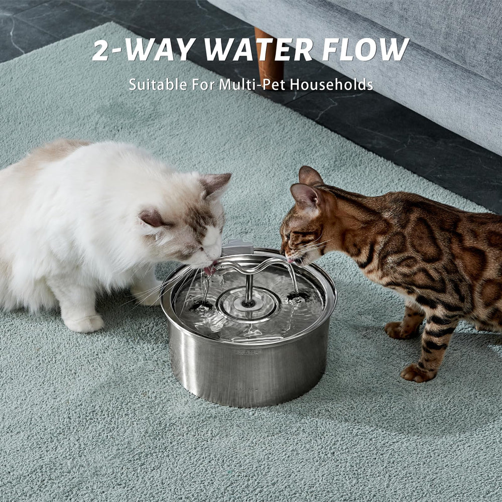 DOOOB 3-2l capacity water bowl reduces refills in multi-pet homes.