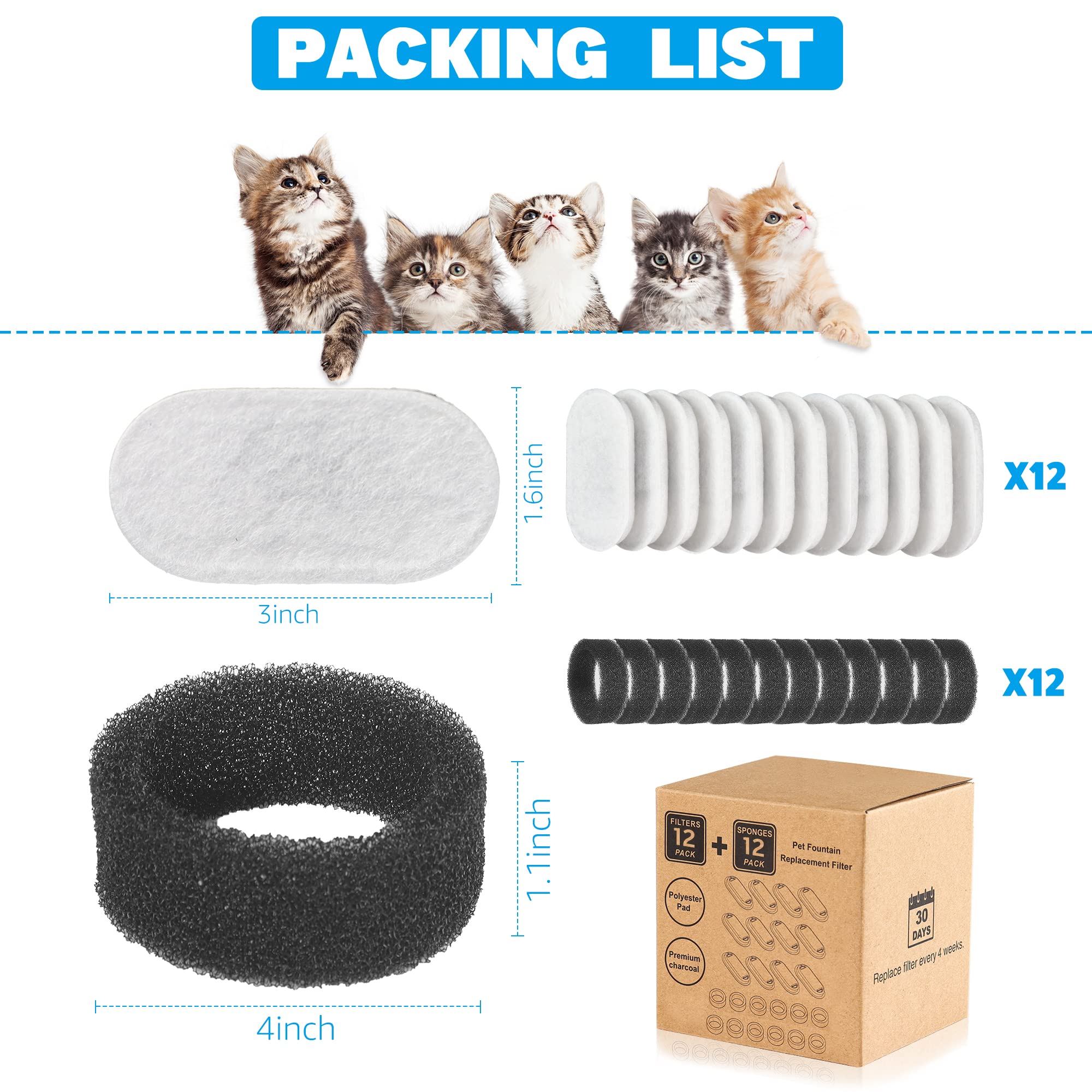 DOOOB packaged contents reveal 12 filters and 12 sponges for quick swaps