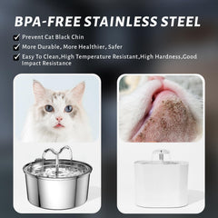 DOOOB dynamic water flow illustrates 360-degree circulation to attract pets.