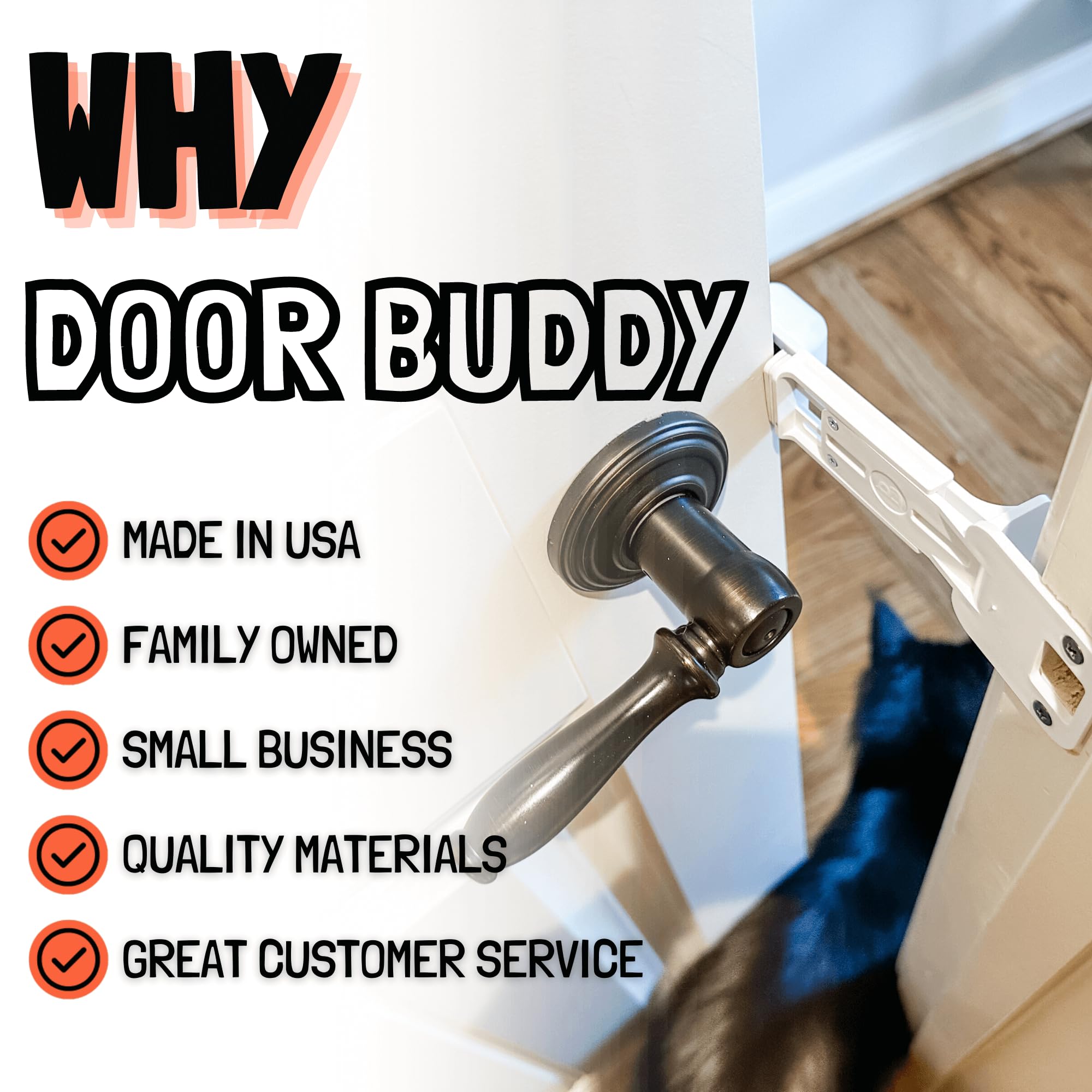 Door Buddy compatibility-interior-doors demonstrates fit for standard 1-3/8 inch doors.