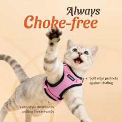 Dooradar arnés para gatos con ajuste cuello y pecho para crecimiento cómodo