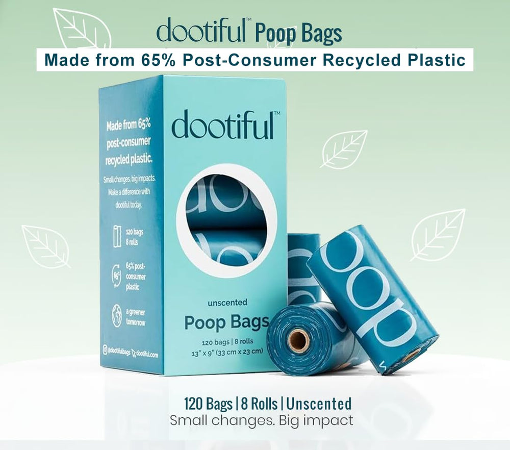 Dootiful poop bags ideal for walks and outdoor cleanup