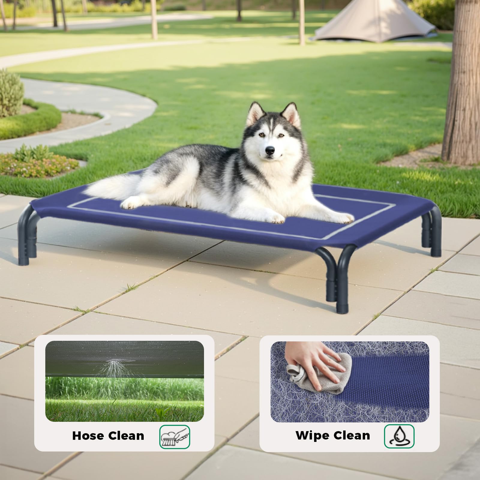 DOPEDIO versatile bed fits indoor spaces and patios alike.