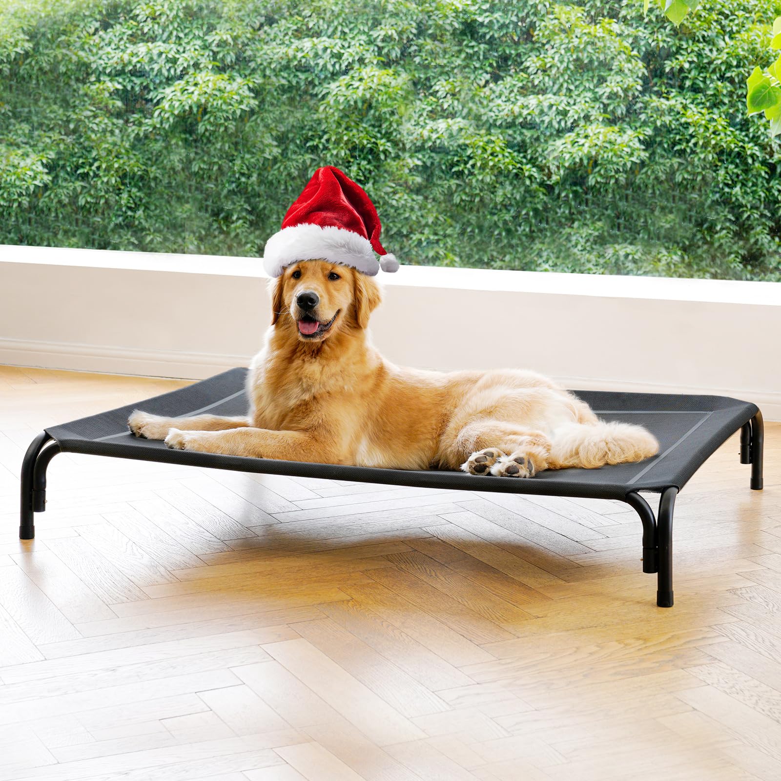 DOPEDIO elevated dog bed frame shows sturdy construction for long lasting support