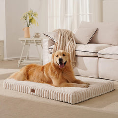 Dopedio orthopedic dog bed close-up highlighting egg-crate foam for joint support