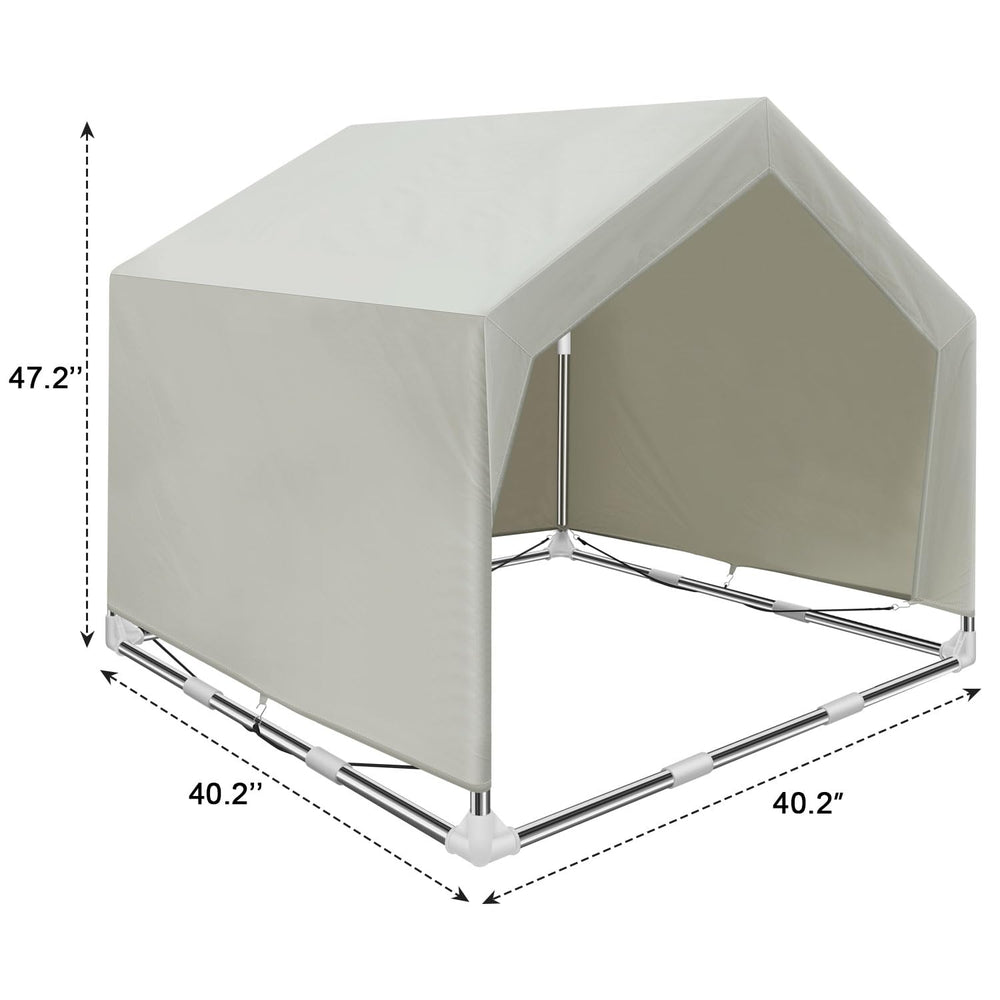Dopliv dog shelter easy-installation with hardware for quick setup