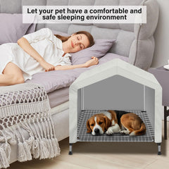 Dopliv elevated dog house indoor cozy space for naps and relaxation