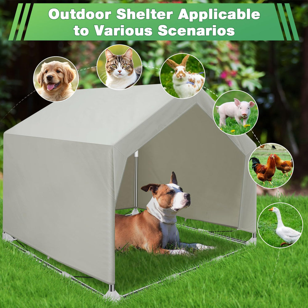 Dopliv large pet tent waterproof sunshade protects pets from rain and sun